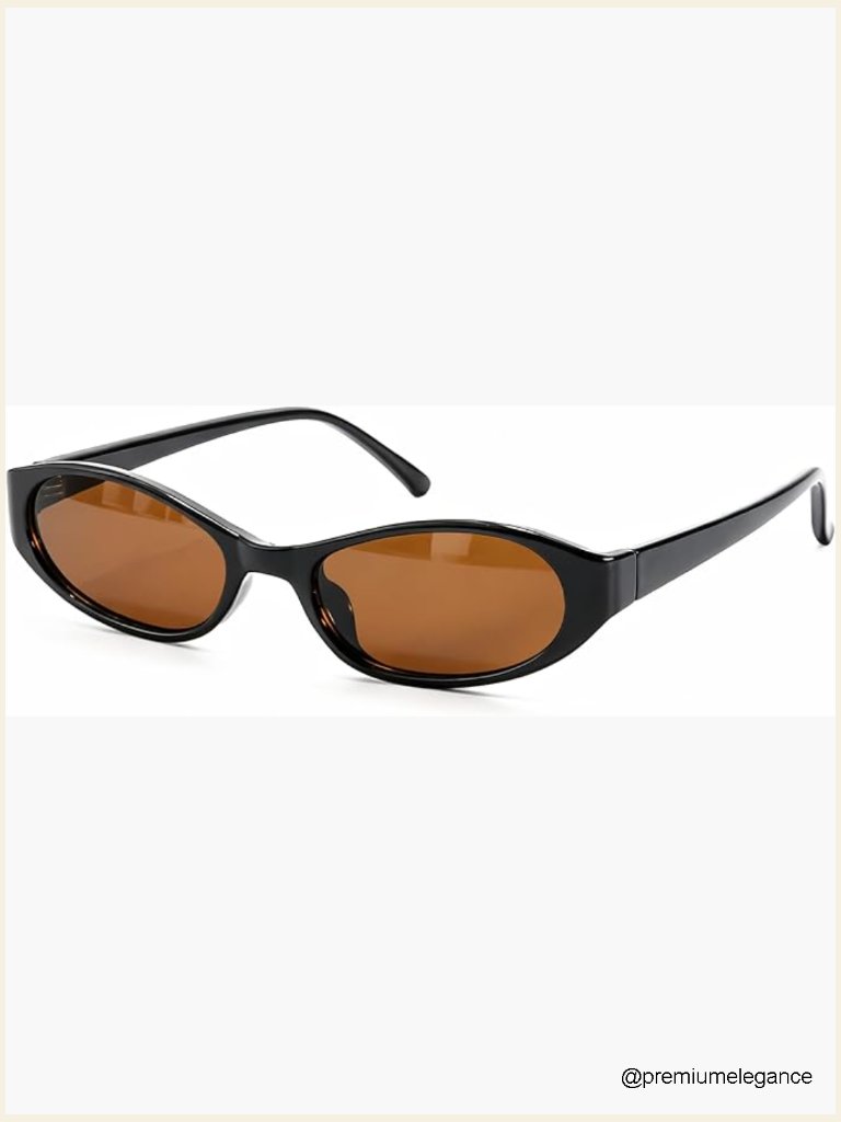 Retro Oval Sunglasses For Women - Small 90s Style Trendy Chic Shades